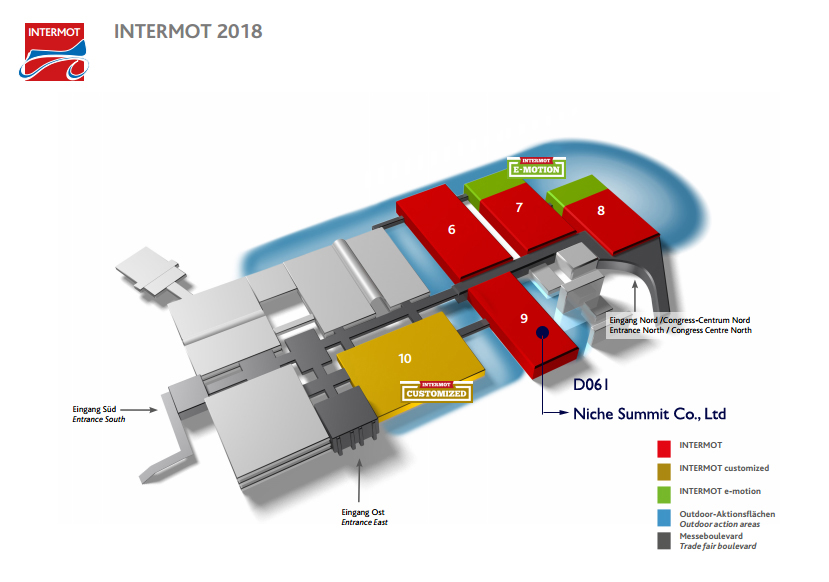 Where Is Us - Site Map of INTERMOT Cologne
Int. Motorcycle, Scooter and E-Bike Fair